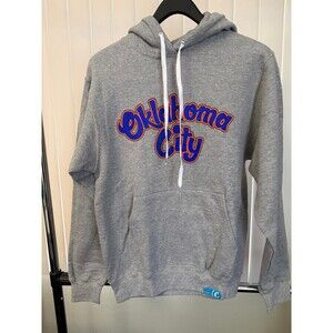NWT Men’s OKC Thunder Script Gray Cookies Pullover Hoodie Size Small